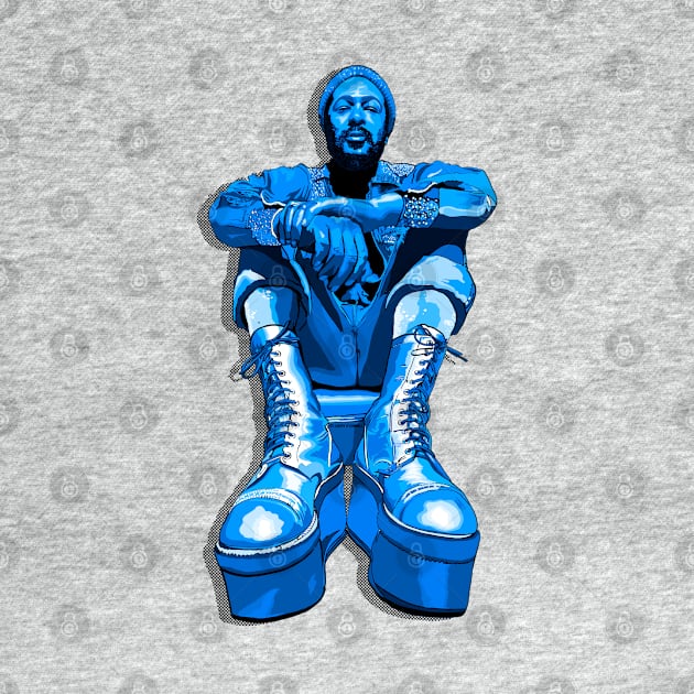 Marvin's Platform Boots- Blue Monochrome by FanboyMuseum